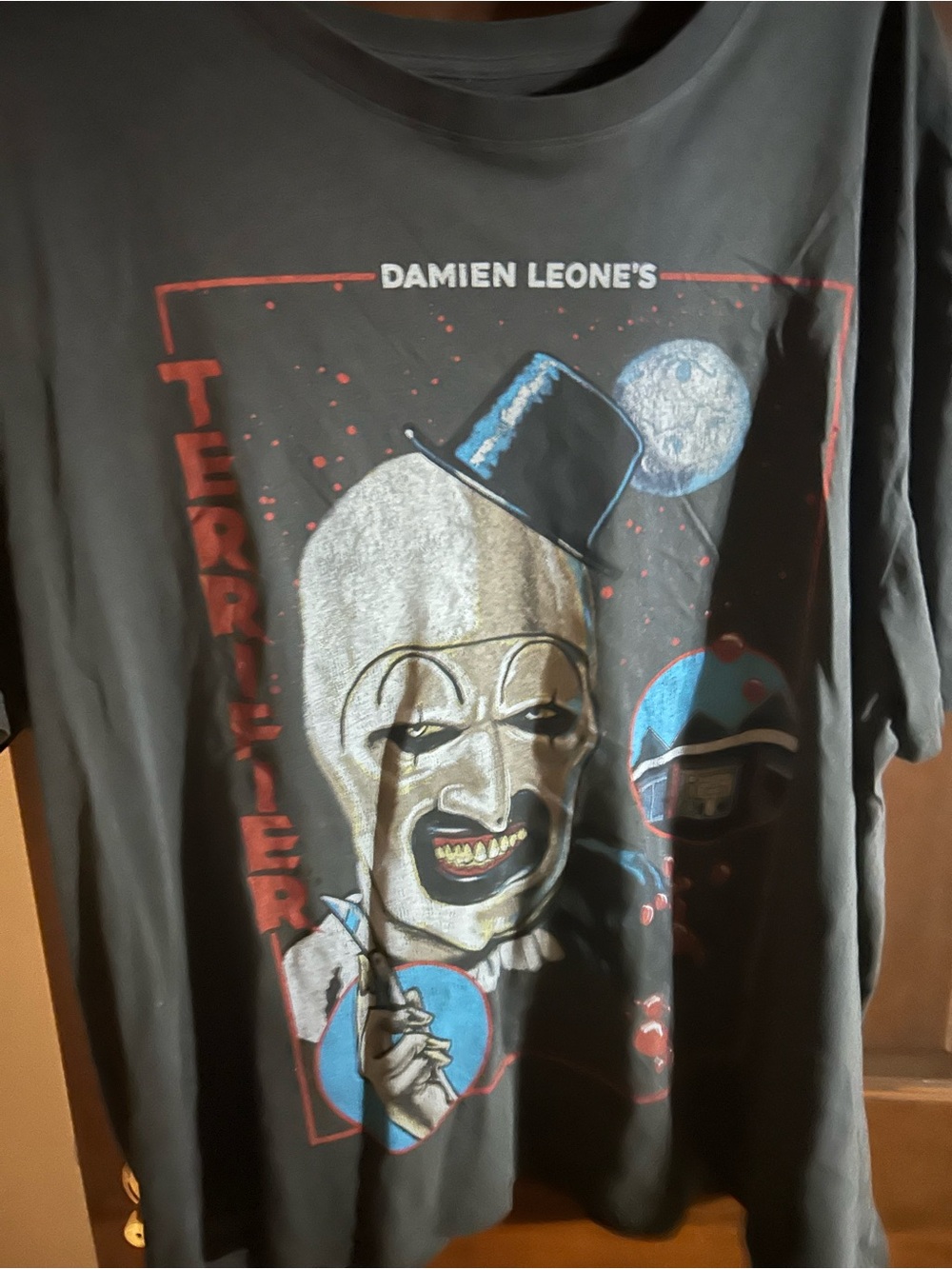 Terrifier Graphic Black T-Shirt - Clown Design